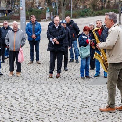 Bild vergr&ouml;&szlig;ern: Musikalisch begleitet wurde die Veranstaltung von Frank Gareis