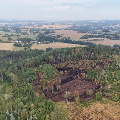 Bild vergr&ouml;&szlig;ern: Waldbrand "Schwarzes Holz" - 16.08.2026 | Tag 6