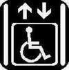 Icon Aufzug für Rollstuhlfahrer voll zugänglich