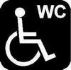 Icon Toiletten f�r Rollstuhlfahrer voll zug�nglich / WC stufenlos erreichbar