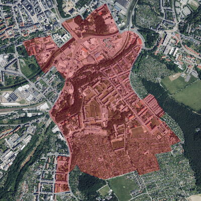 Bild vergr&ouml;&szlig;ern: F&ouml;rdergebiet  Modellkommune Plauen