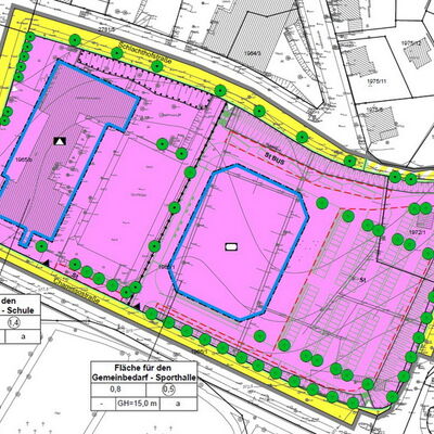 Bild vergr&ouml;&szlig;ern: Bebauungsplan Nr. 041 "Dreifeldsporthalle am Lessinggymnasium"