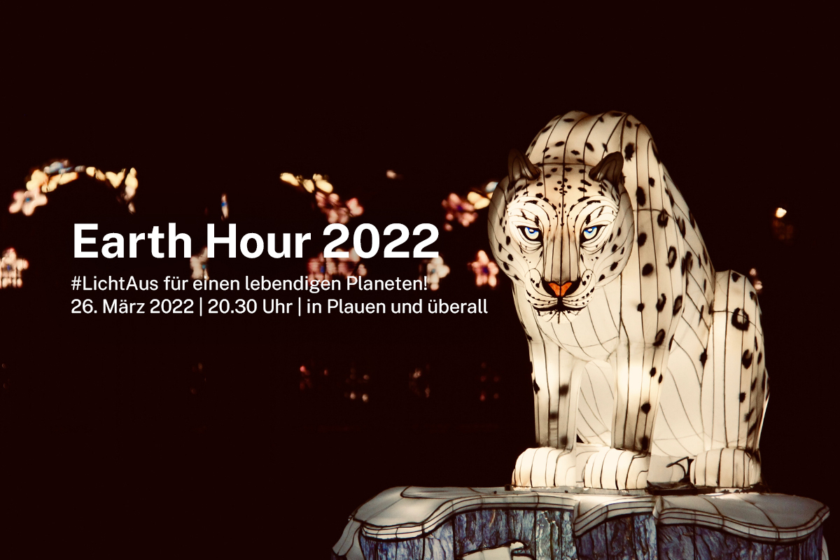Bild vergrößern: Plauen bei #EarthHour2022 dabei