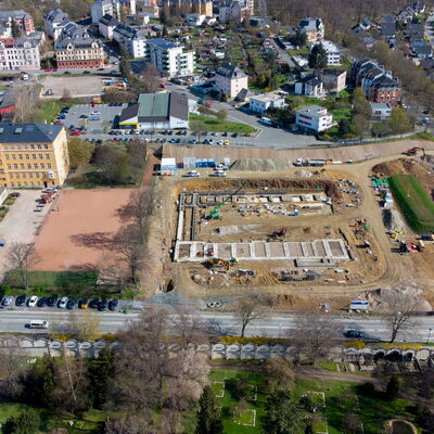 Bild vergr&ouml;&szlig;ern: Grundsteinlegung Sporthalle Lessing-Gymnasium
