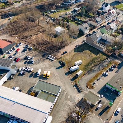 Bild vergr&ouml;&szlig;ern: Luftbild mit Sicht auf die Turnstra&szlig;e