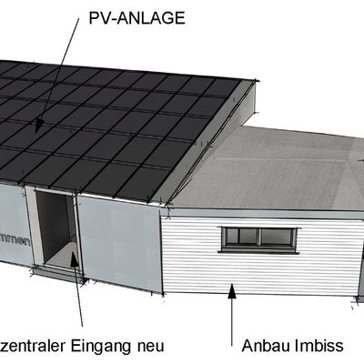 Bild vergr&ouml;&szlig;ern: Planungsbild des neuen Hauptgeb&auml;udes