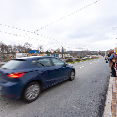 Bild vergr&ouml;&szlig;ern: Bahner&ouml;ffnung der Neuen Elsterbr&uuml;cke